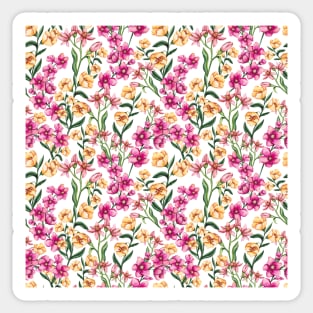 Bright Yellow and Pink Flowers Sticker